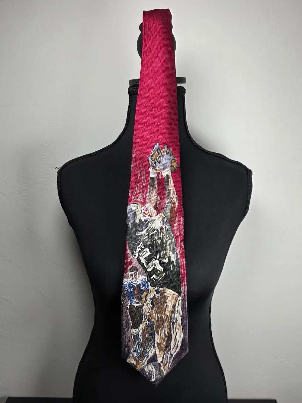 Richard Wallich Touchdown 100% Silk Football Art Tie